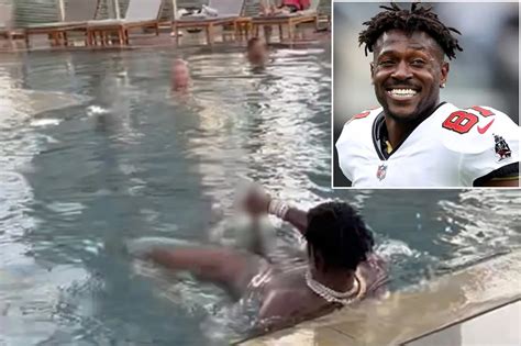 antonio brown naked pool|Images of Antonio Browns nude hotel pool scandal revealed